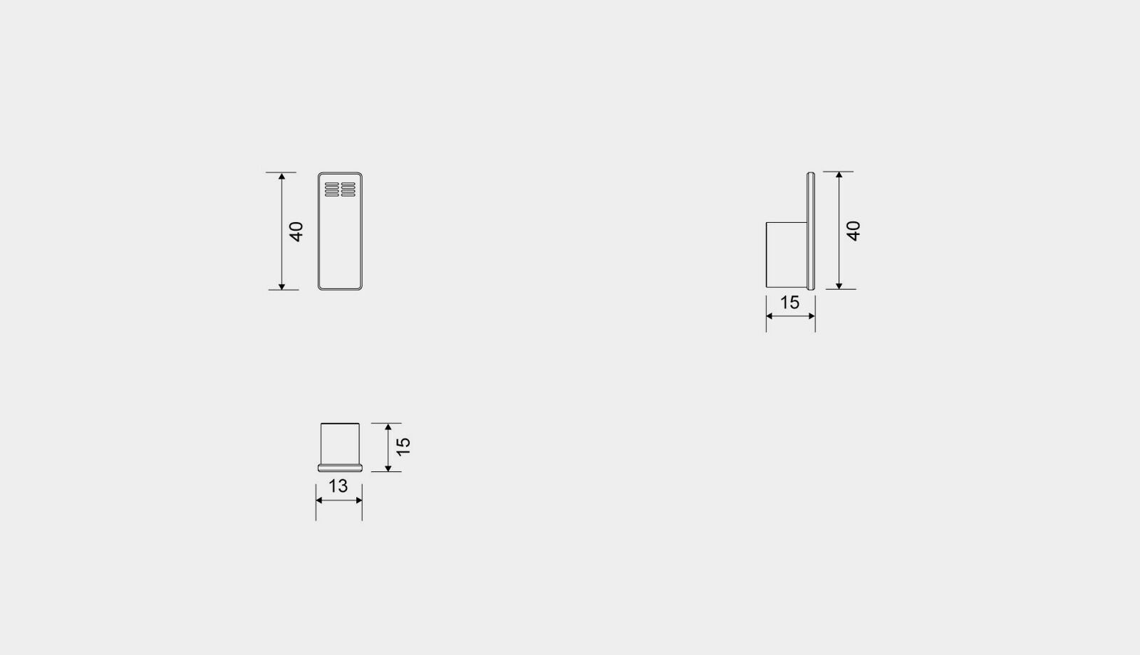 Unidrain Reframe Collection Pyyhekoukut 2 kpl, mittakuva