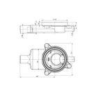 Vieser One extra matala vaakakaivo DN50 1×32, mittakuva