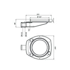 Vieser One kuivakaivo DN32/40 mittakuva