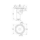 Vieser One pystykaivo DN75 3×32/40 mittakuva