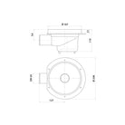 Vieser matala vaakakaivo DN50, mittakuva