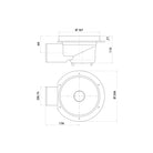 Vieser matala vaakakaivo DN75, mittakuva