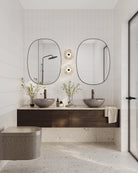 Woodio soft40 malja-allas hanapaikalla, Earth, tyylikäs kylpyhuone