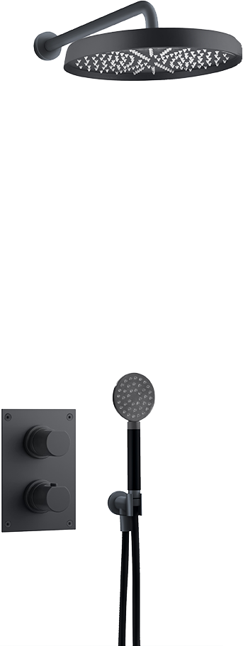 Tapwell ARM7268 piiloasennettava sadesuihku, Matta musta