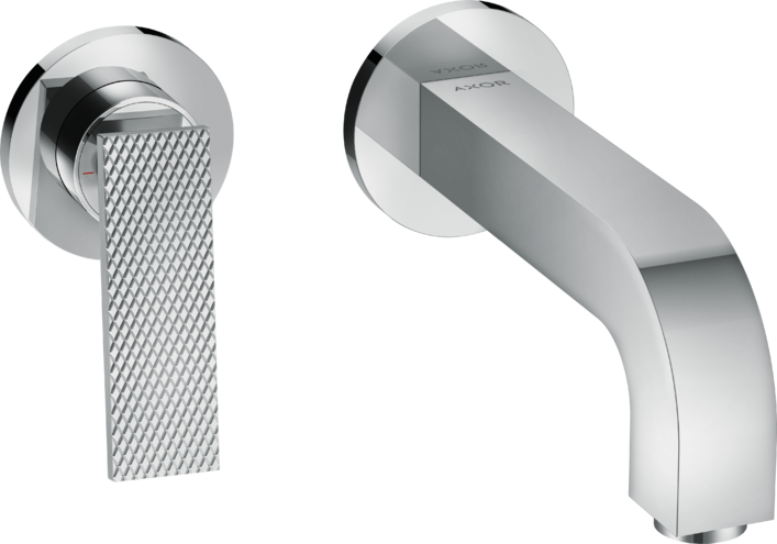 AXOR CITTERIO Yksiote pesuallashana piiloasennus seinään juoksuputki 220 mm, peitelevyillä, 39181000, kromi