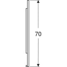 Geberit Option Plus Square -tasopeili 1200x32x700mm, suoralla ja epäsuoralla valaistuksella, mittakuva