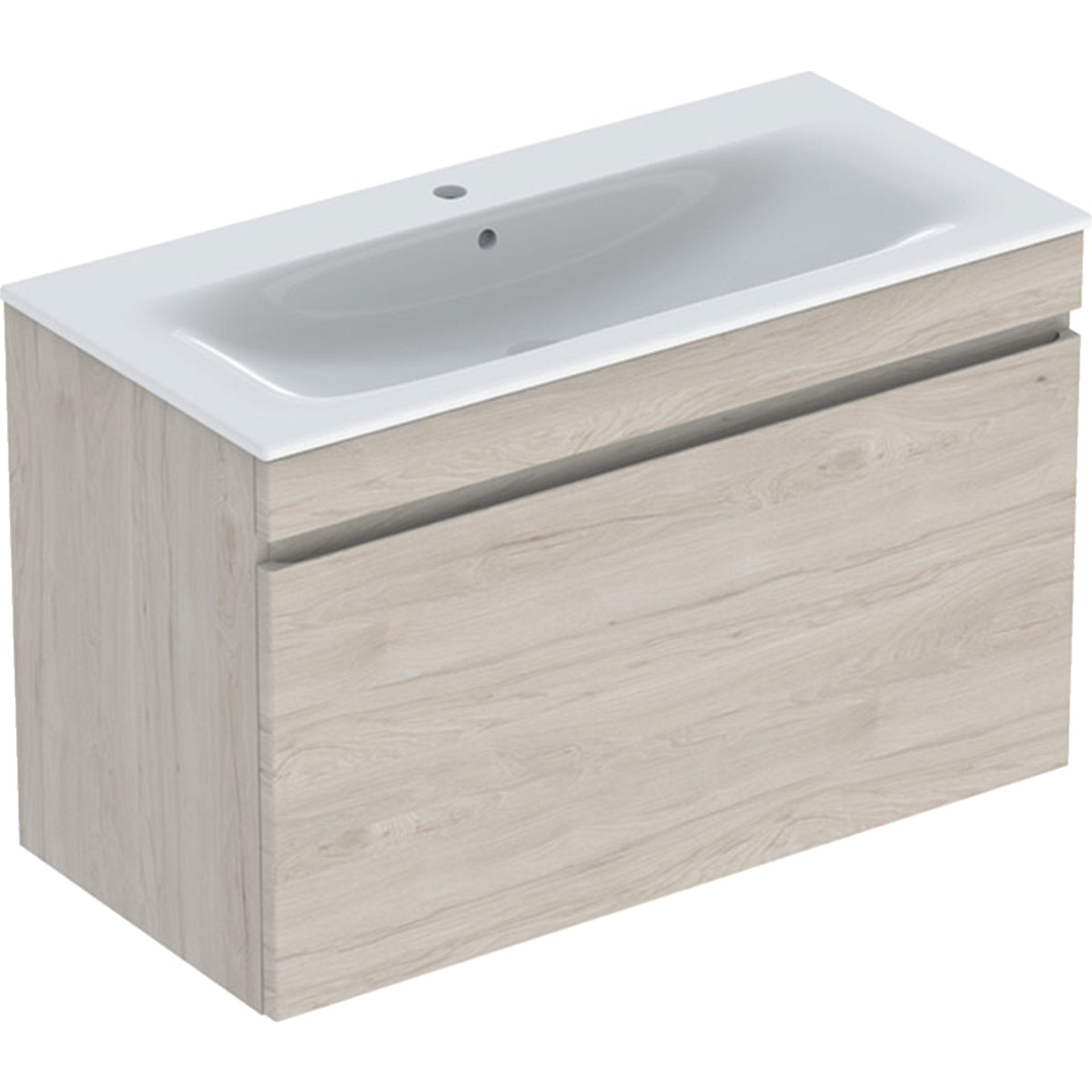Geberit Renova Plan -allaskaappipaketti 1000X480X622mm, hikkoripuu vaalea