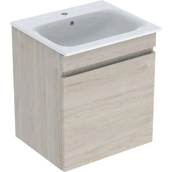Geberit Renova Plan -allaskaappipaketti 600X480X622mm, hikkoripuu vaalea