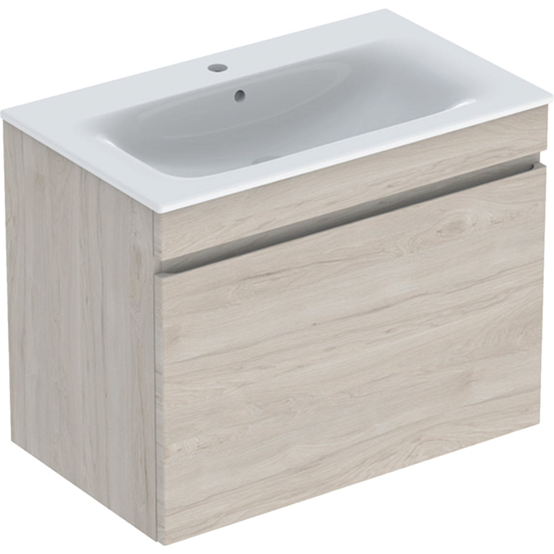 Geberit Renova Plan -allaskaappipaketti 800X480X622mm, hikkoripuu vaalea