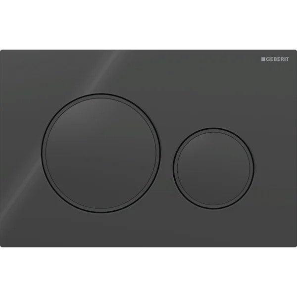 Geberit Sigma20 -huuhtelupainike kaksoishuuhteluun, pyöreä, matta musta