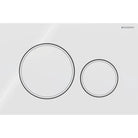 Geberit Sigma20 -huuhtelupainike kaksoishuuhteluun, pyöreä, matta valkoinen