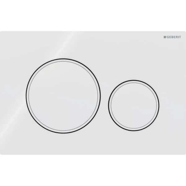 Geberit Sigma20 -huuhtelupainike kaksoishuuhteluun, pyöreä, matta valkoinen