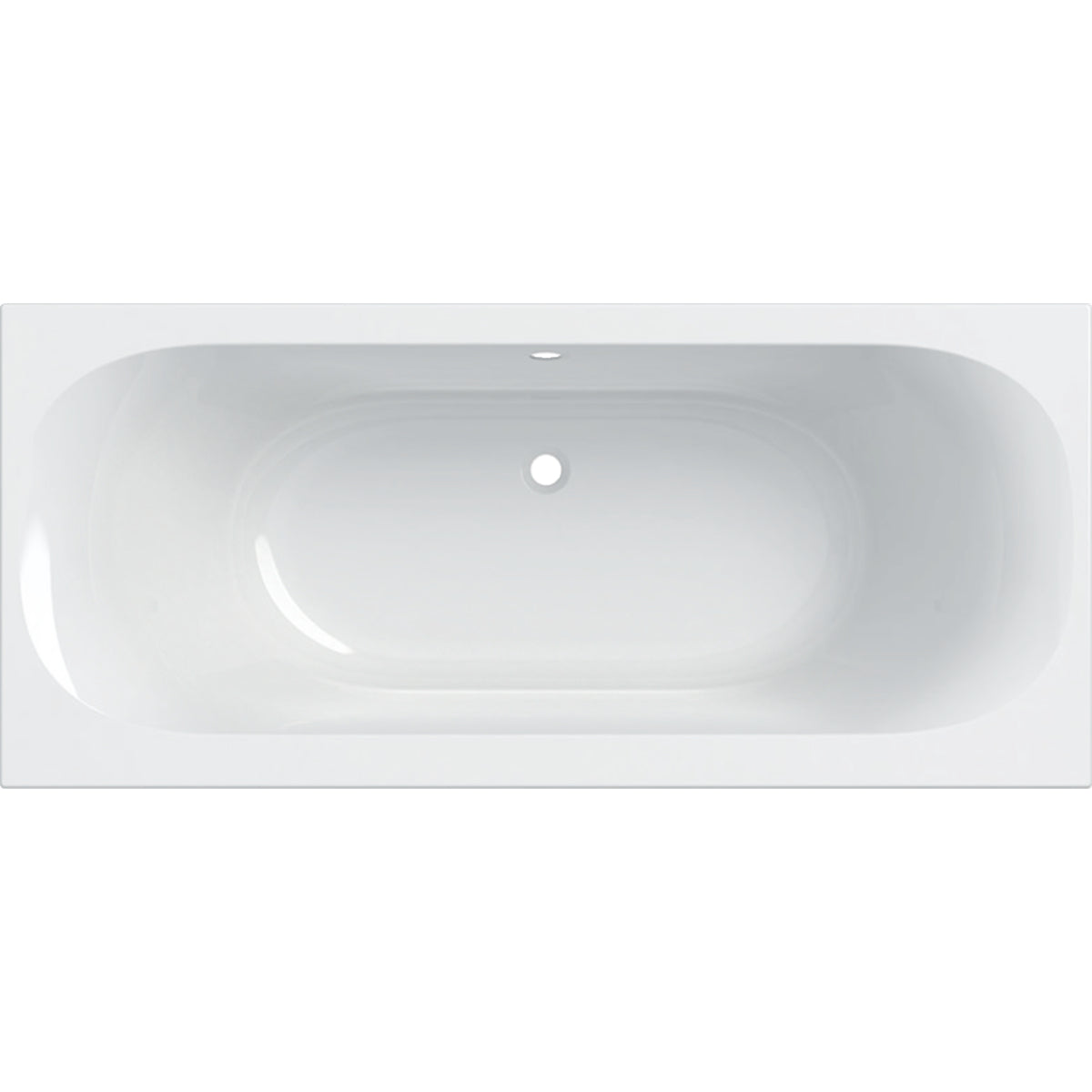 Geberit Soana -suorakulmainen kylpyamme, slim rim, Duo, jaloilla