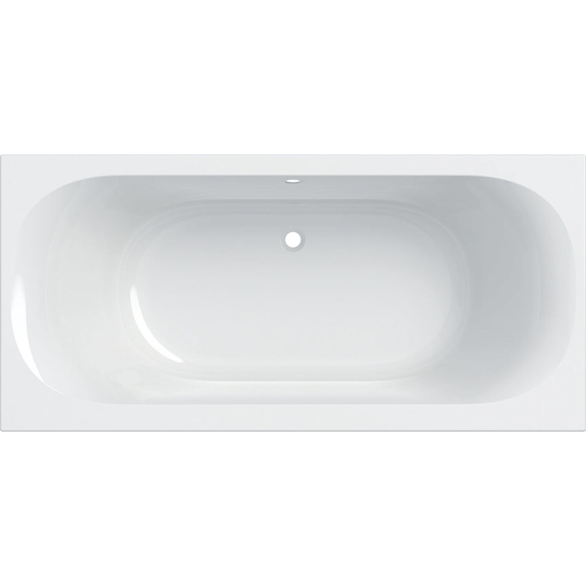 Geberit Soana -suorakulmainen kylpyamme, slim rim, Duo, jaloilla 190cm