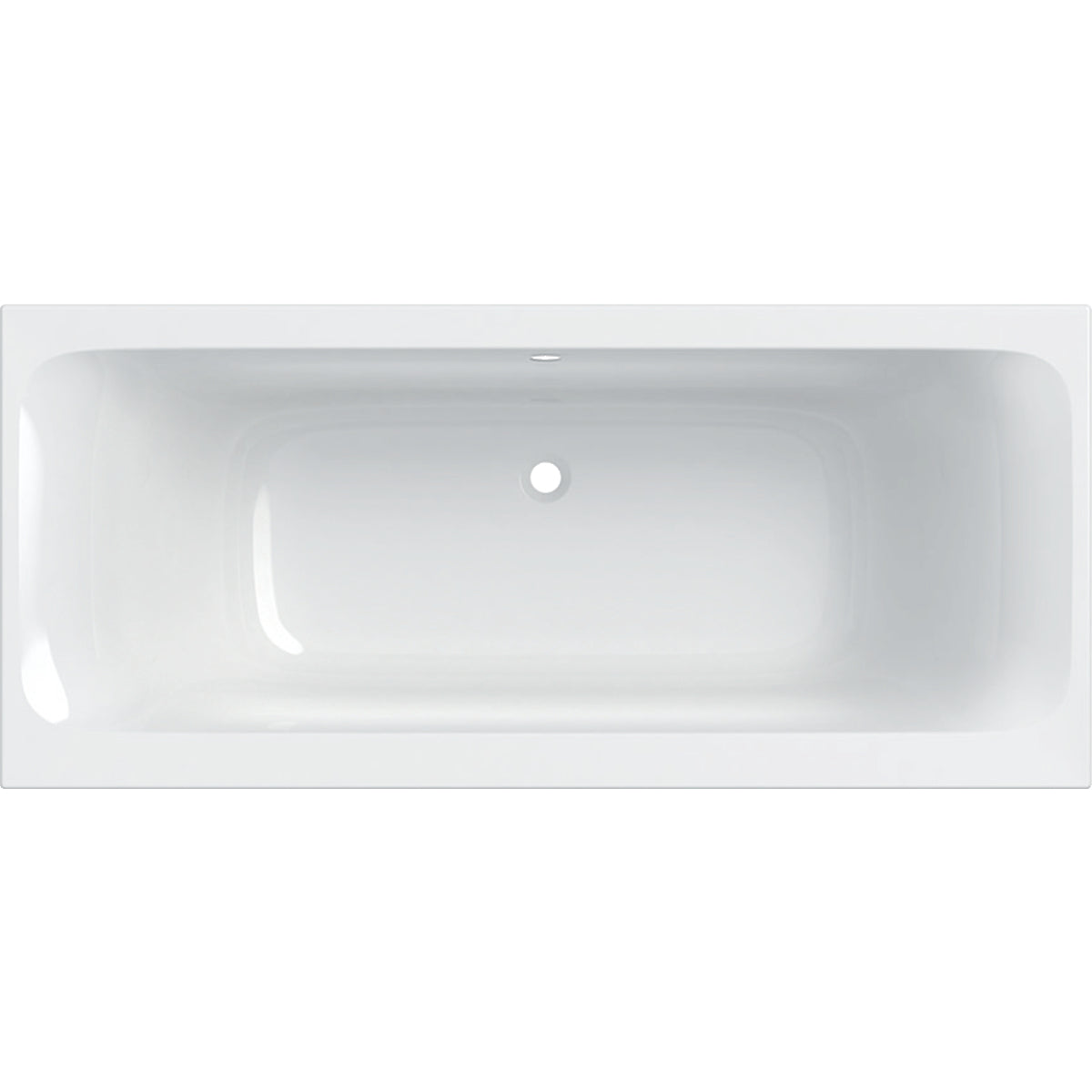 Geberit Tawa -suorakulmainen kylpyamme, slim rim, Duo, jaloilla, 180cm