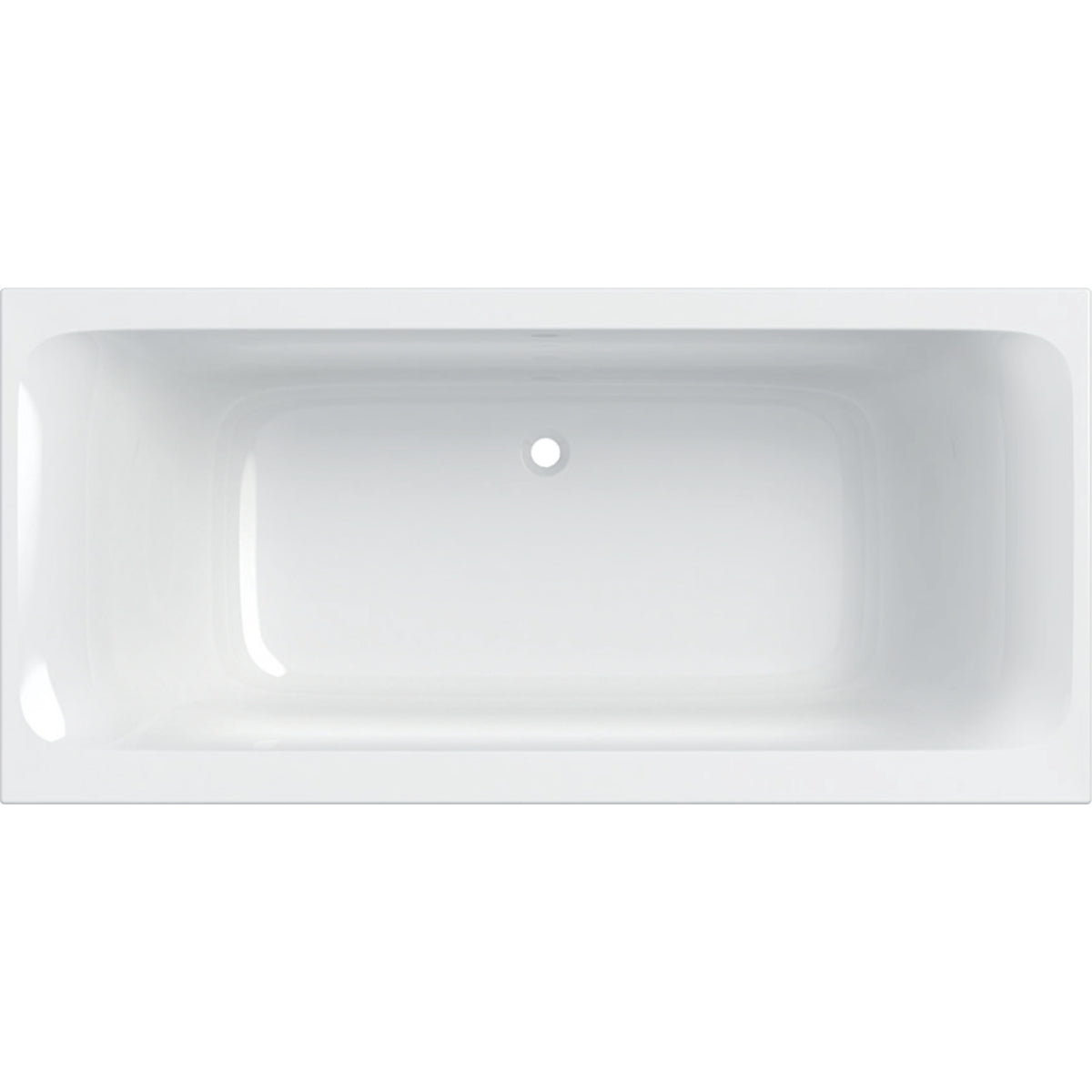 Geberit Tawa -suorakulmainen kylpyamme, slim rim, Duo, jaloilla, 190cm