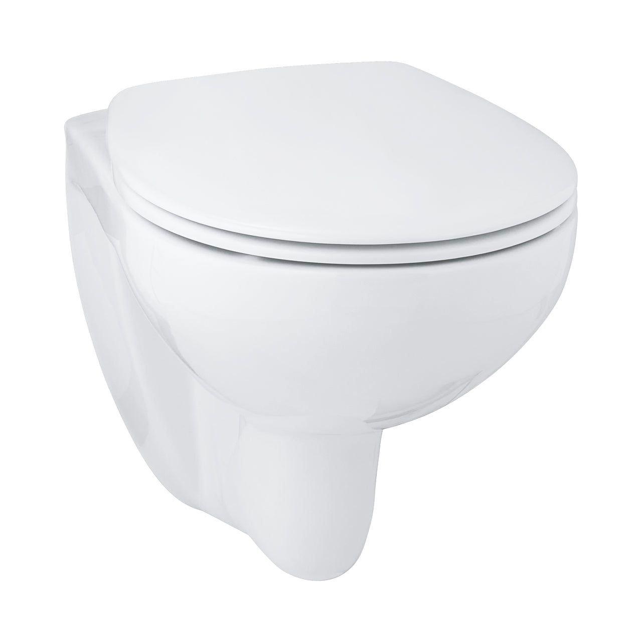 Grohe Bau Ceramic rimless seinä-WC, 39427000, wc-istuin kannella