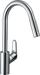Hansgrohe Focus M41 yksiote keittiöhana 240 2jet, ulosvedettävä juoksuputki, 31846000, kromi