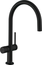 Hansgrohe Talis M54 yksiote keittiöhana 220 1jet, pesukoneventtiili, 72805670, mattamusta