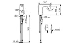 Oras Electra Safety pesuallashana, 3 V, Bluetooth, 9110FZ, kromi, mittakuva