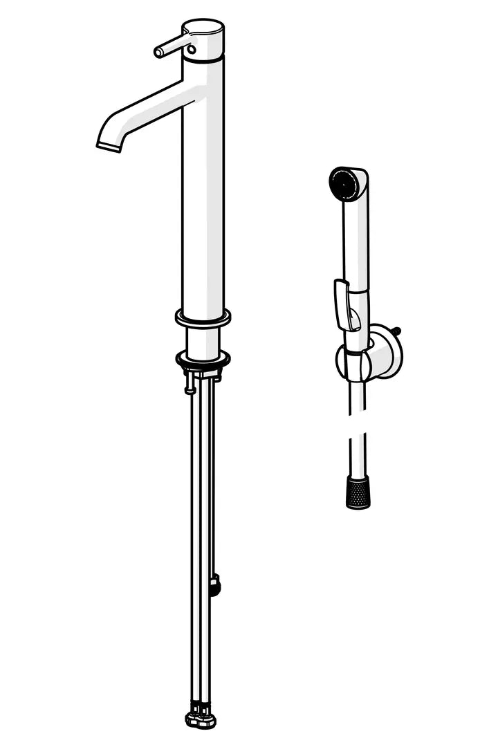 Oras Optima Style korkea pesuallashana, 2602FH, kromi, piirroskuva