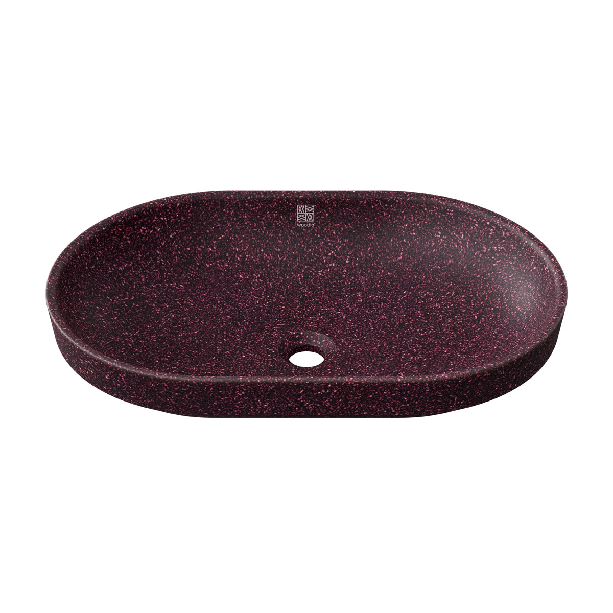 Woodio Soft60 upotettava pesuallas Berry, minimalistinen pesuallas